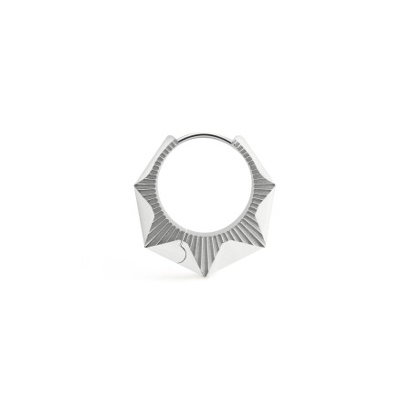 Marie Lichtenberg NYC mono earrings in white gold medium