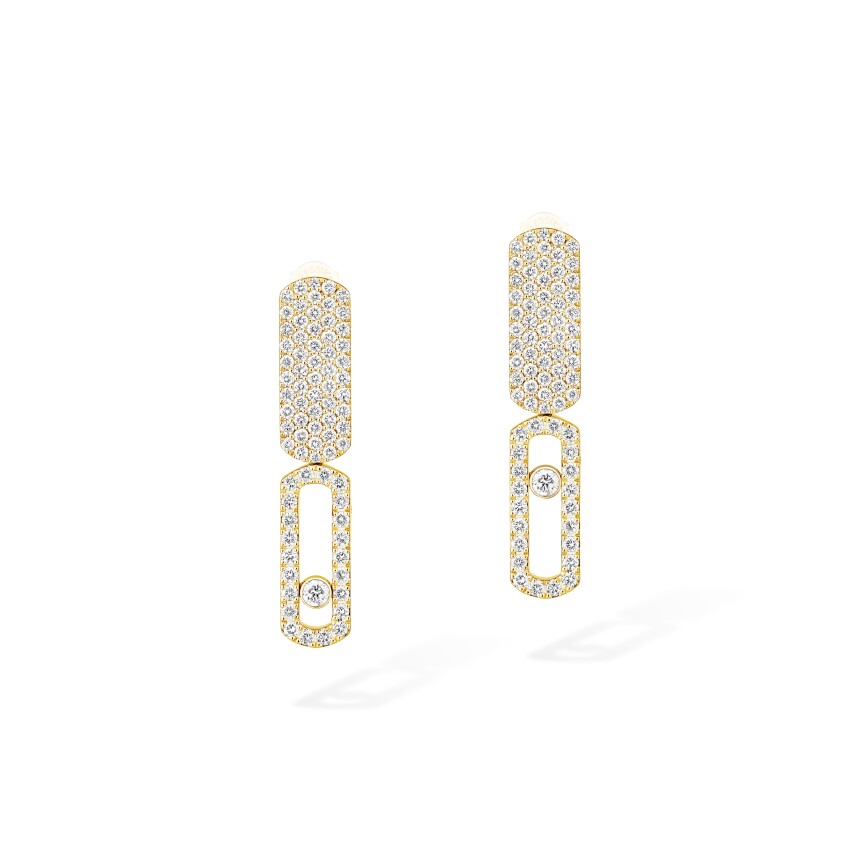 Messika Imperial Move small model earrings in yellow gold and diamond