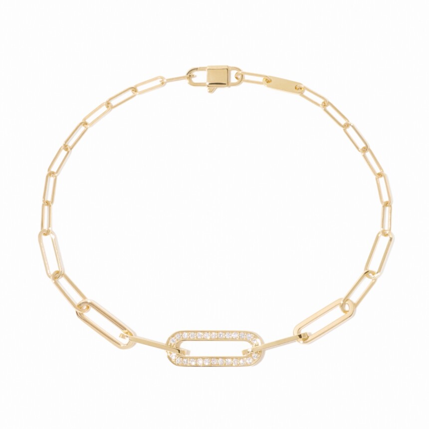 Dinh Van small bracelet in yellow gold and diamonds