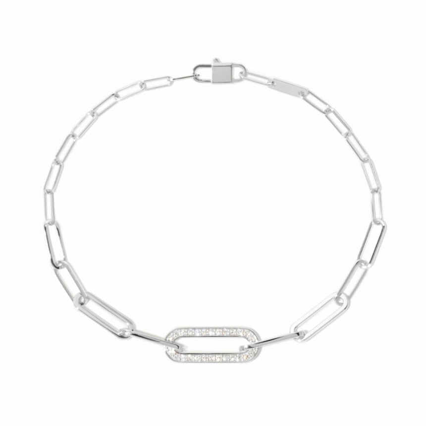 Dinh Van Bracelet  Maillon small in white gold and diamond