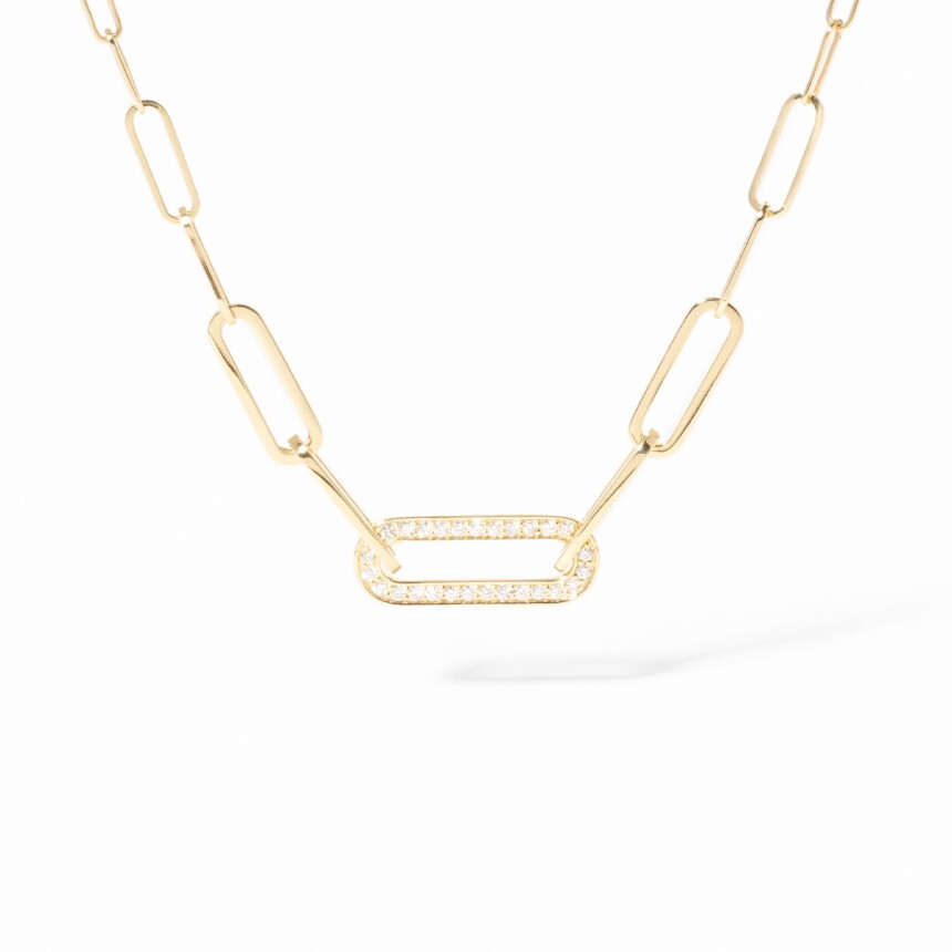 Dinh Van small necklace in yellow gold and diamonds