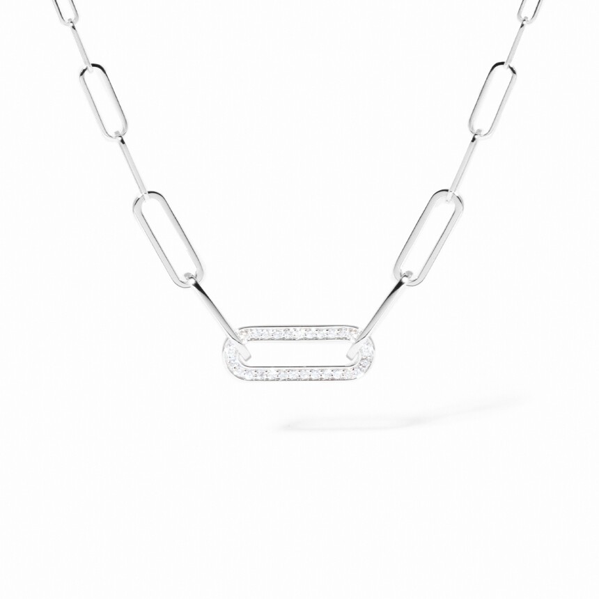 Dinh Van small necklace in white gold and diamonds