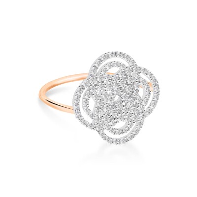 Ginette NY PURITY ring in pink gold and diamonds