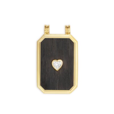 Scapulaire Marie Lichtenberg Ebony Heart en ébène et or jaune