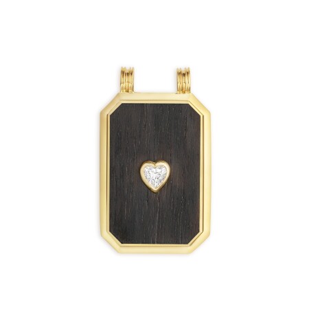 Scapulaire Marie Lichtenberg Ebony Heart en ébène et or jaune