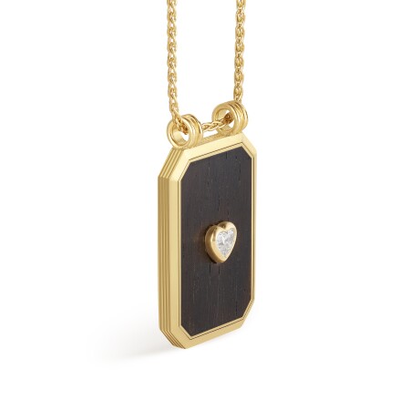 Scapulaire Marie Lichtenberg Ebony Heart en ébène et or jaune