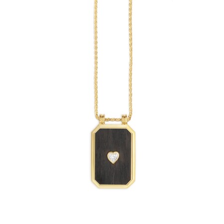 Scapulaire Marie Lichtenberg Ebony Heart en ébène et or jaune