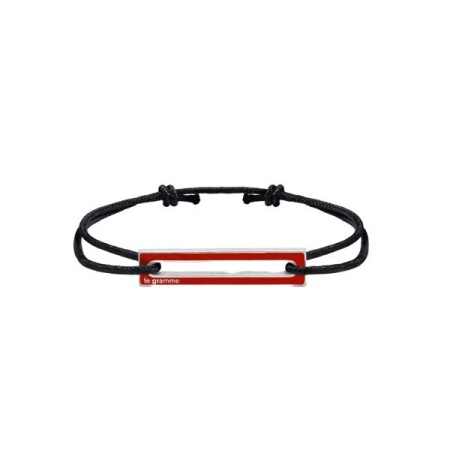 Bracelet Le Gramme Edition Jeux Olympiques Red 1,7 g en argent et laque