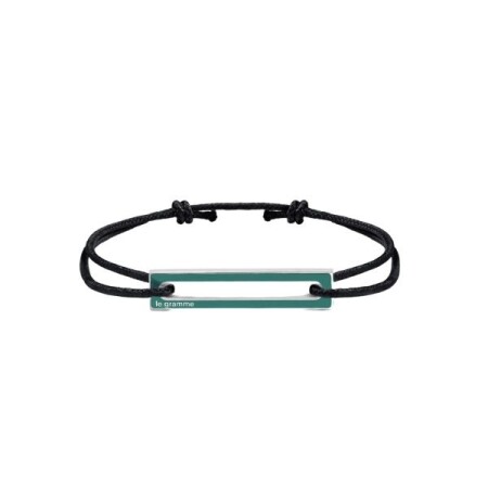 Bracelet Le Gramme Edition Jeux Olympiques Green 1,7 g en argent et laque