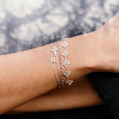 Bracelet Stone Paris Blood Diamonds en or blanc et diamants