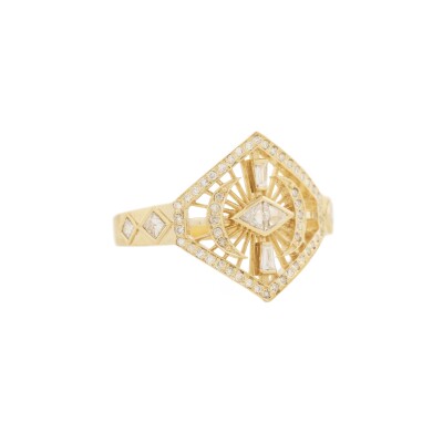 Céline Daoust Diamond Dream Maker Marquise ring in yellow gold and diamonds