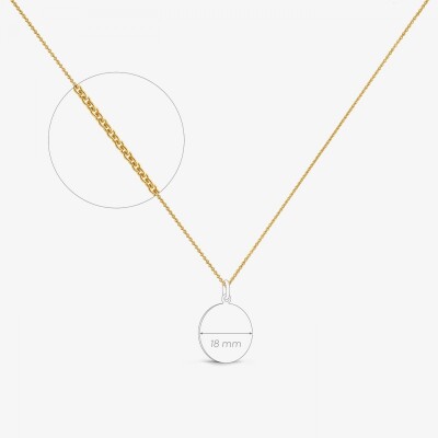 Chaine Forçat Rond Arthus Bertrand 0.30 45 cm or jaune