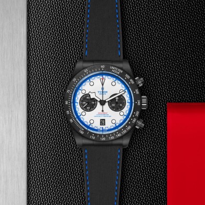 TUDOR Black Bay Chrono "Carbon 25" Watch Black carbon case, 42 mm Hybrid leather and rubber strap
