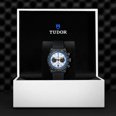 TUDOR Black Bay Chrono "Carbon 25" Watch Black carbon case, 42 mm Hybrid leather and rubber strap