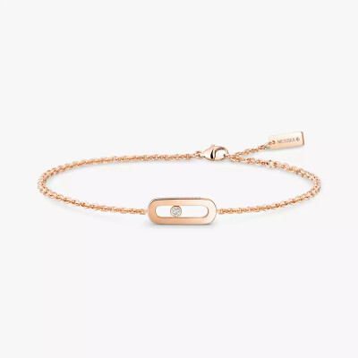 Bracelet Messika Move Uno en or rose et diamant