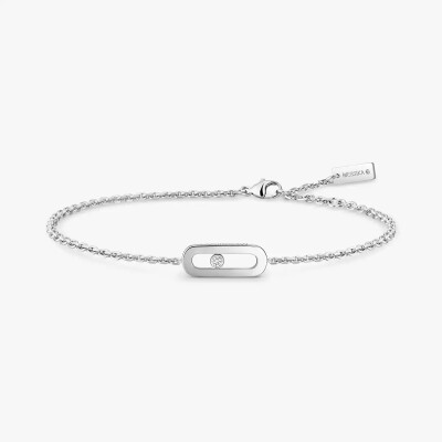 Bracelet Messika Move Uno en or blanc et diamant