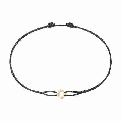 Bracelet sur cordon dinh van Le Pavé petit modèle en or jaune