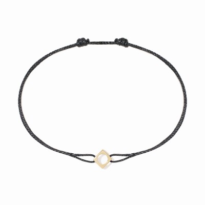 Bracelet sur cordon dinh van Le Pavé moyen modèle en or jaune