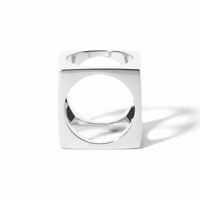 Pendentif dinh van Le Pavé grand modèle en argent