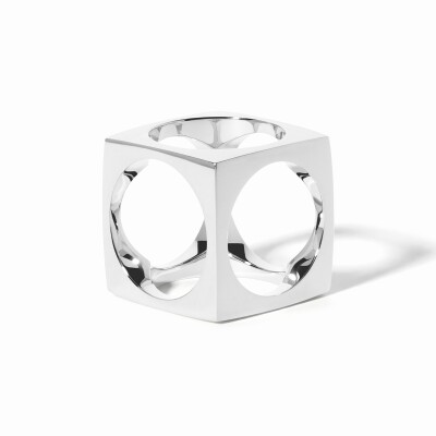 Pendentif dinh van Le Pavé grand modèle en argent
