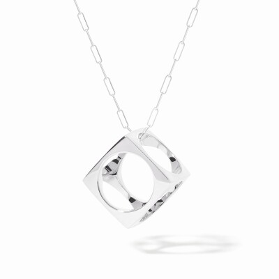 Collier dinh van Le Pavé grand modèle en argent