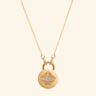 Collier Rouvenat Tag en or rose et diamants (0,35ct)