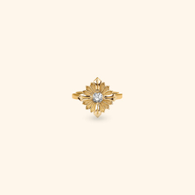 Bague Rouvenat Stamp en or jaune et diamants (0,17ct)