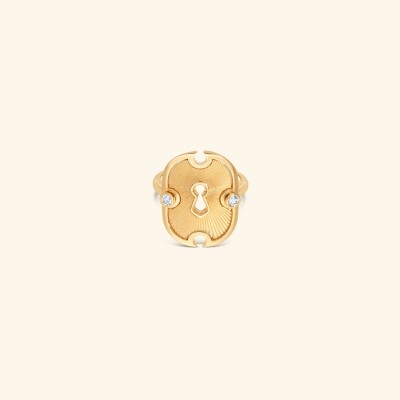 Bague Rouvenat Unlock en or jaune et diamants (0,1ct)