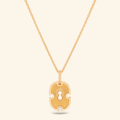 Collier Rouvenat Unlock en or jaune et diamants (0,03ct)