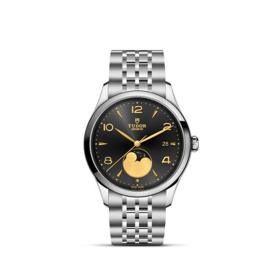 Tudor 1926 Luna watch, stainless steel case, 39 mm, moonphase indicator