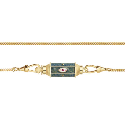 Baby Locket Marie Lichtenberg Evil Eye Green 42cm