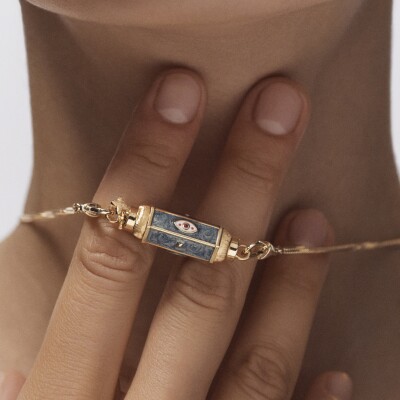 Baby Locket Marie Lichtenberg Evil Eye Green 42cm