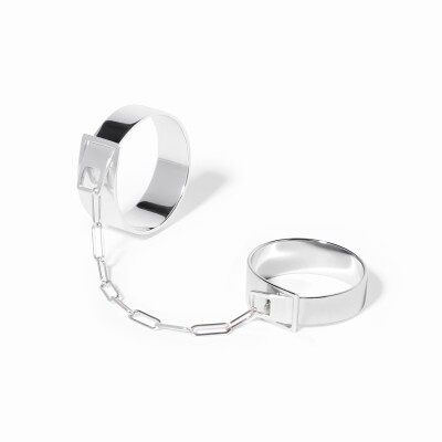 Bague Double dinh van x rabanne en argent