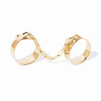 Bague Double dinh van x rabanne en or jaune