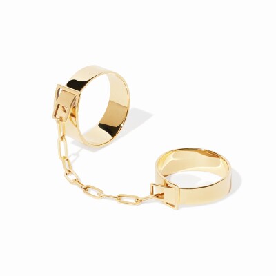 Bague Double dinh van x rabanne en or jaune