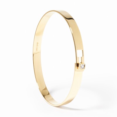 Bracelet Jonc dinh van Serrure Carrée en or jaune