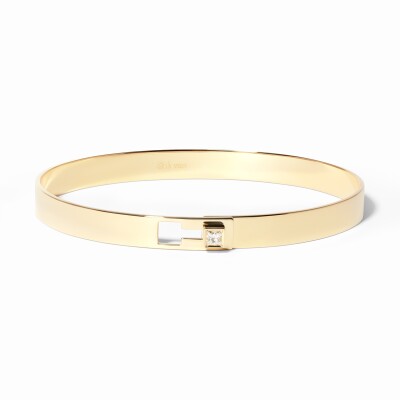 Bracelet Jonc dinh van Serrure Carrée en or jaune