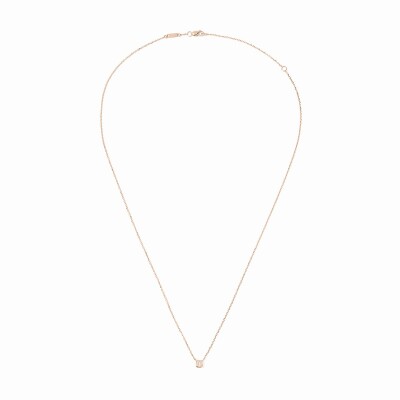 Collier dinh van Le Cube Diamant petit modèle en or rose