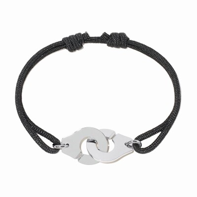Bracelet sur cordon dinh van menottes grand modèle en platine