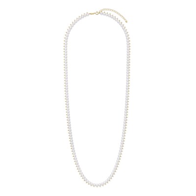 Collier Sautoir Tasaki Danger en or jaune et perles Akoya