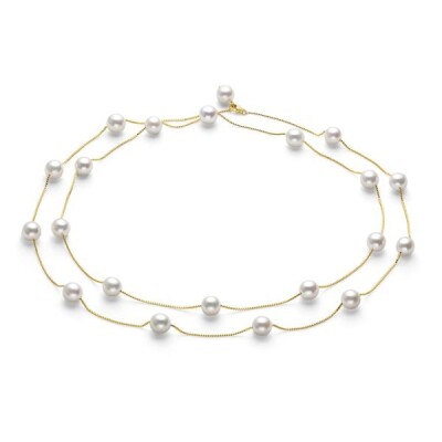 Collier Tasaki Basic en or jaune et perles Ayoka