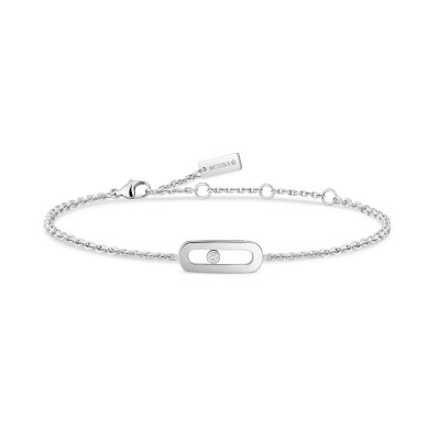 Bracelet Messika Move Uno en or blanc et diamant