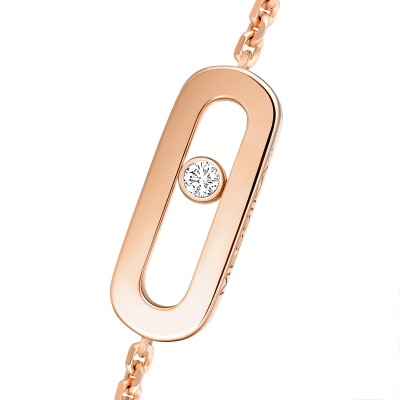 Bracelet Messika Move Uno en or rose et diamant