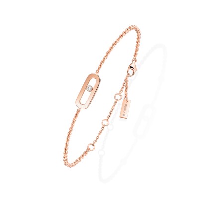 Bracelet Messika Move Uno en or rose et diamant