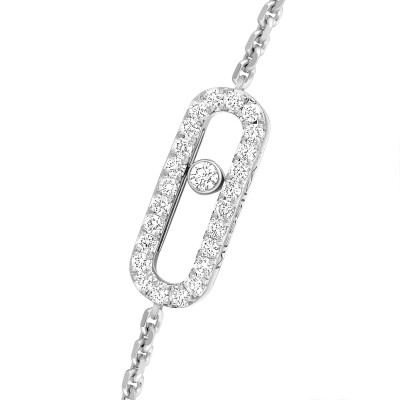 Bracelet Messika Move Uno pavé en or blanc et diamants