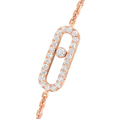Bracelet Messika Move Uno pavé en or rose et diamants