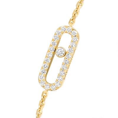 Bracelet Messika Move Uno pavé en or jaune et diamants