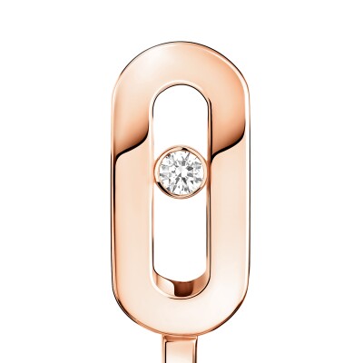 Messika Move Uno mini hoop earrings, pink gold and diamonds