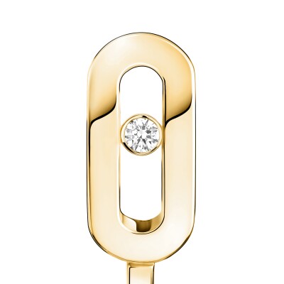 Messika Move Uno mini hoop earrings, yellow gold and diamonds
