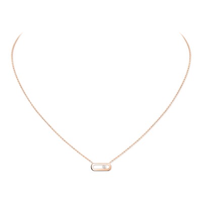 Collier Messika Move Uno en or rose et diamants